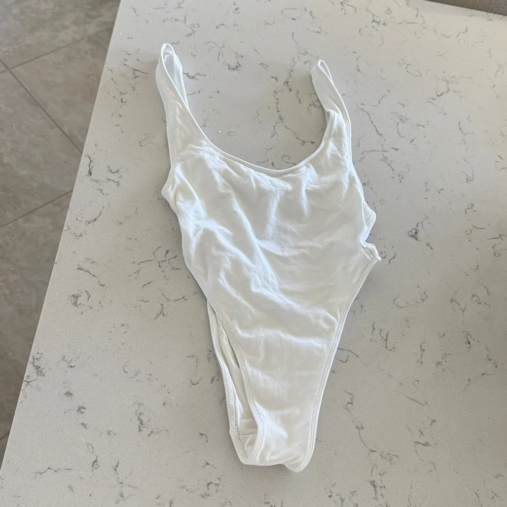 Frankie's Bikinis White One-Piece Swimsuit